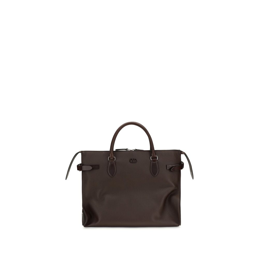 Sac bandoulière Valentino Garavani Bos Taurus en cuir de veau marron