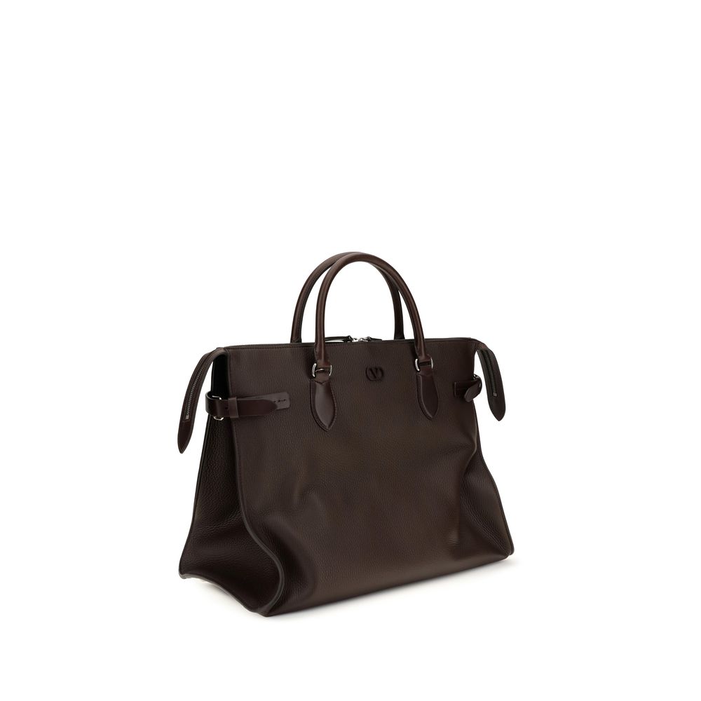 Sac bandoulière Valentino Garavani Bos Taurus en cuir de veau marron