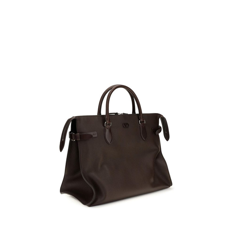 Sac bandoulière Valentino Garavani Bos Taurus en cuir de veau marron