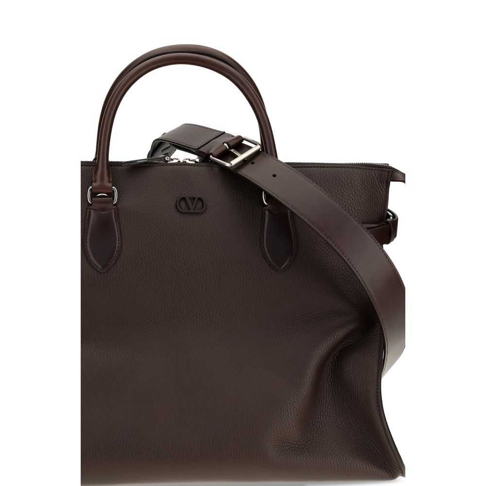 Sac bandoulière Valentino Garavani Bos Taurus en cuir de veau marron