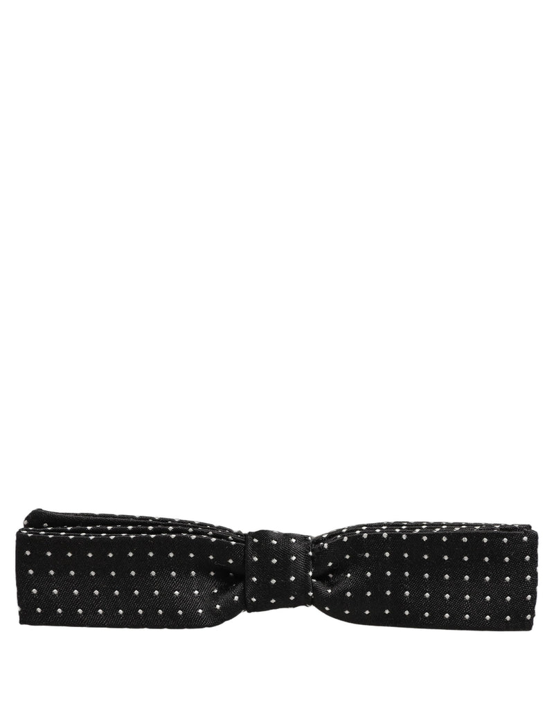 Nœud papillon ajustable Dolce &amp; Gabbana à pois noirs et blancs