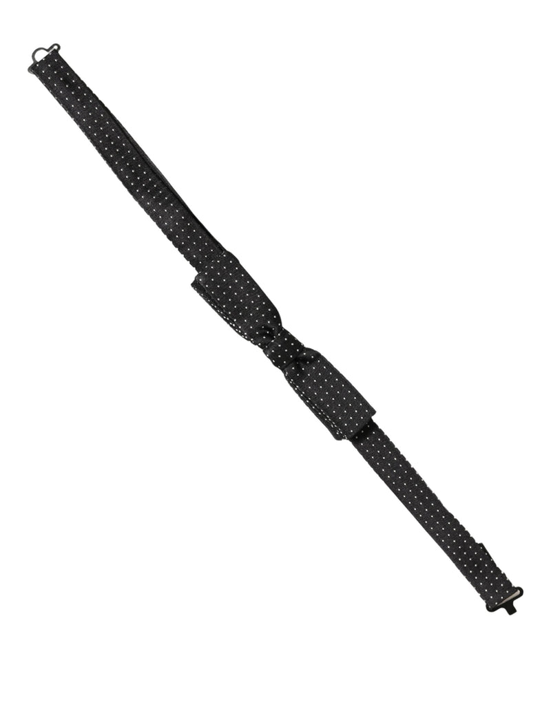 Nœud papillon ajustable Dolce &amp; Gabbana à pois noirs et blancs