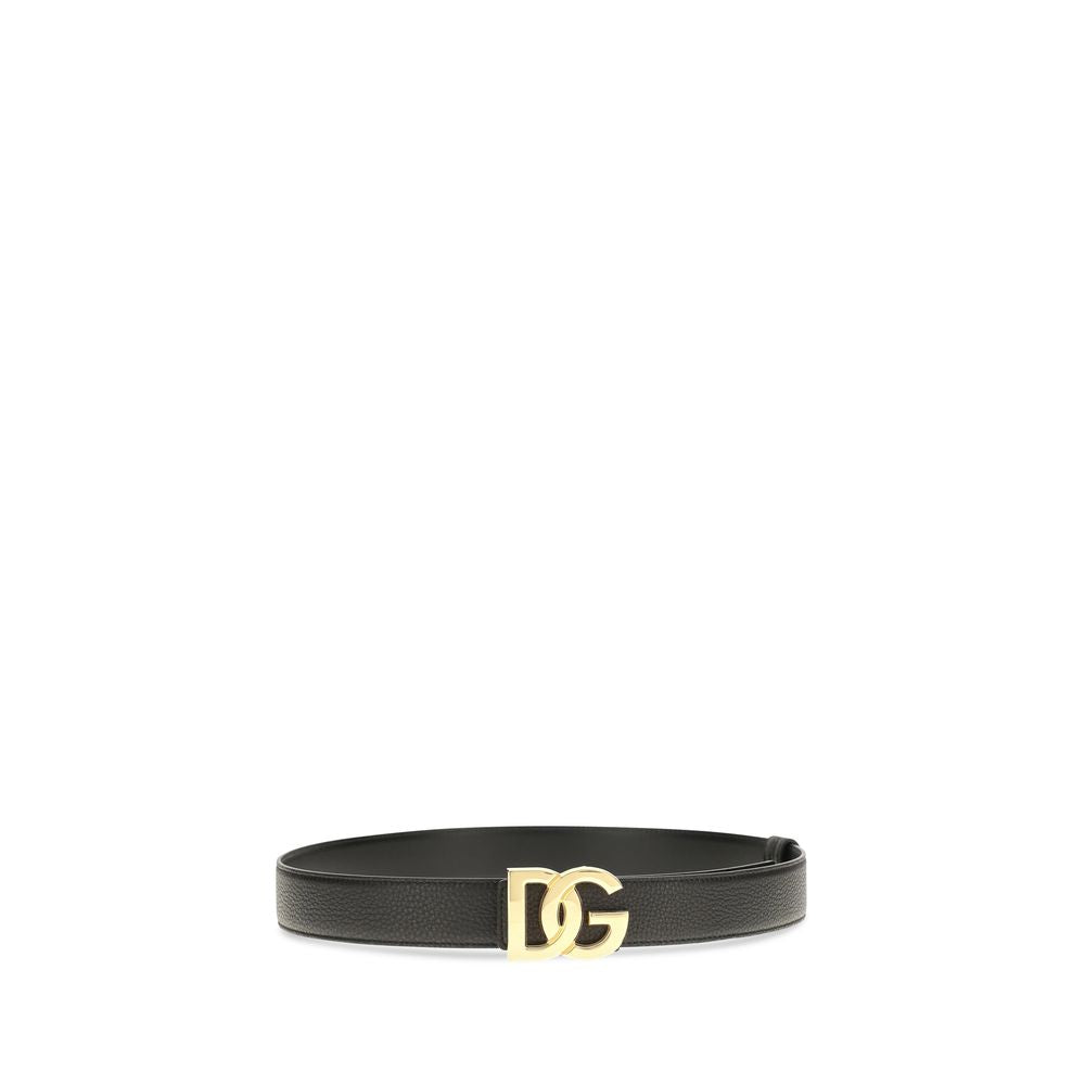 Ceinture classique Dolce & Gabbana en cuir de veau noir
