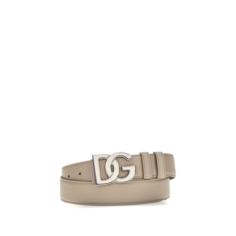 Ceinture Dolce & Gabbana en cuir de veau beige Bos Taurus coupe classique