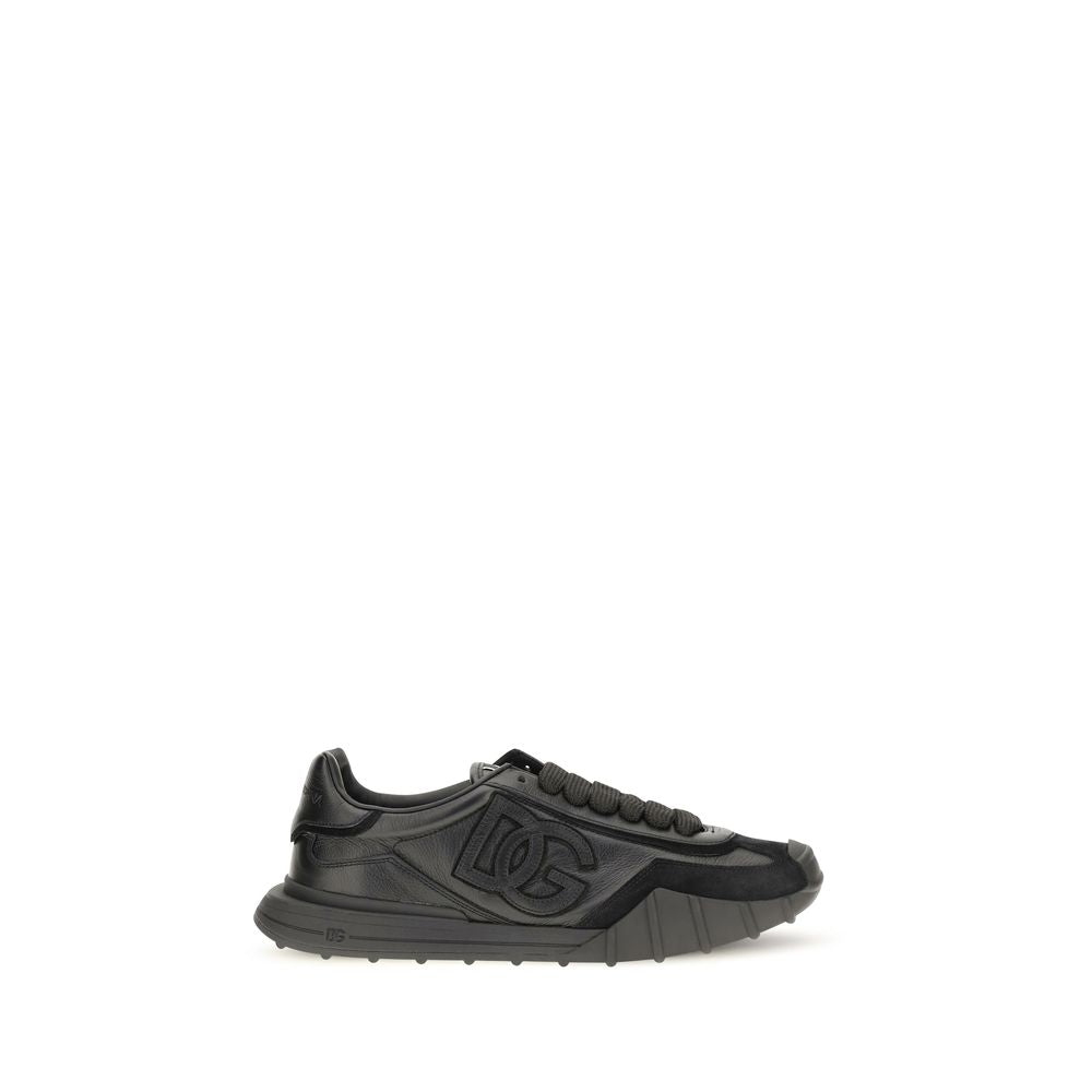 Baskets Dolce & Gabbana noires en cuir de veau Bos Taurus