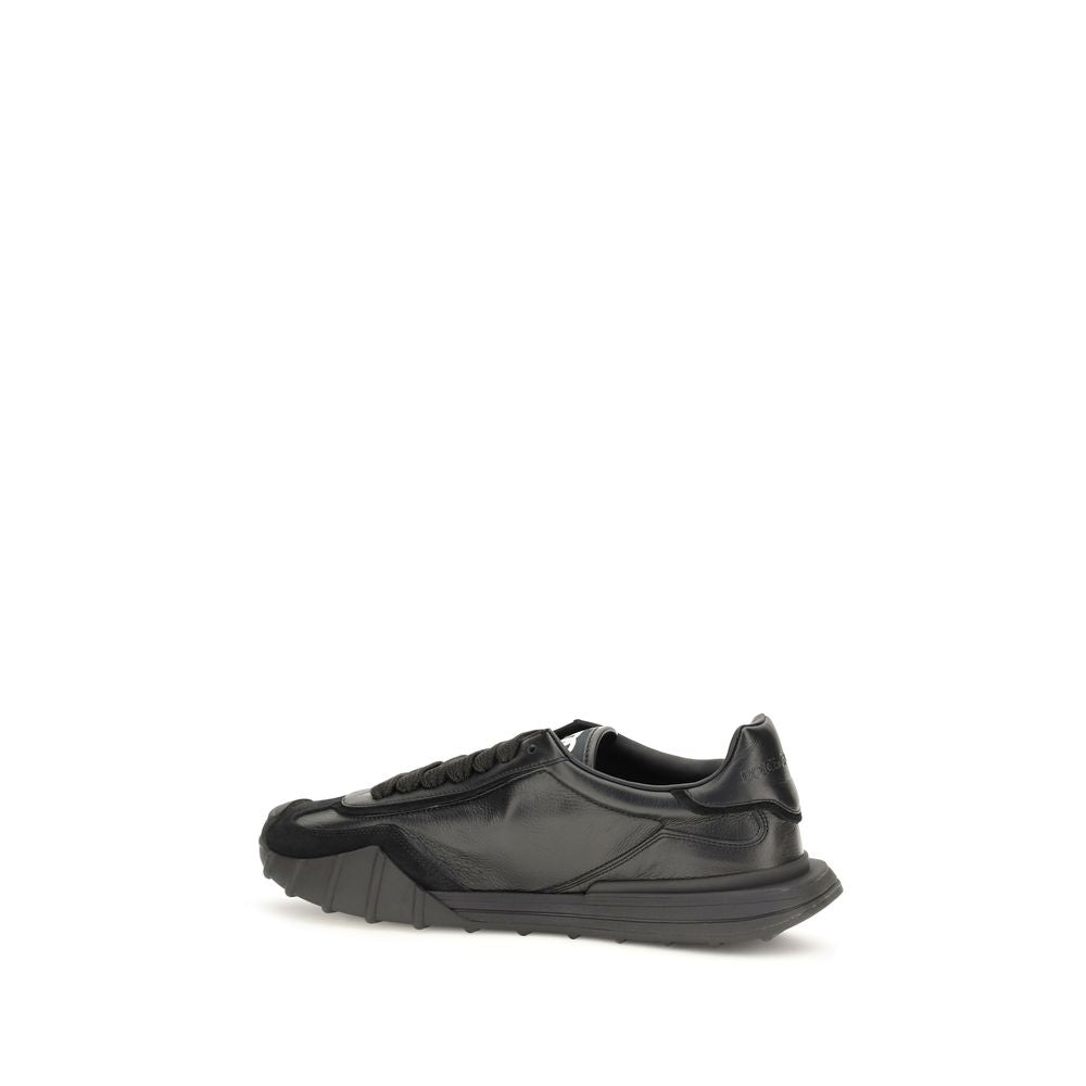 Baskets Dolce & Gabbana noires en cuir de veau Bos Taurus