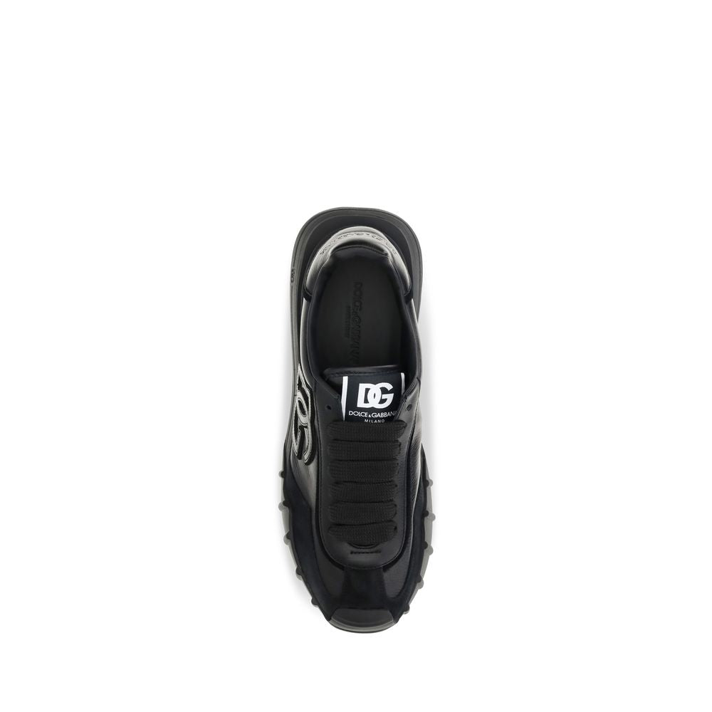 Baskets Dolce & Gabbana noires en cuir de veau Bos Taurus
