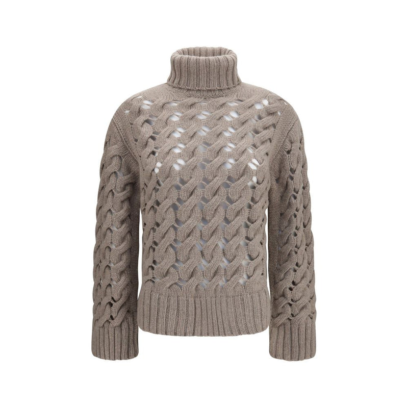 P.A.R.O.S.H. Col Roulé Oves Aries en Laine Beige