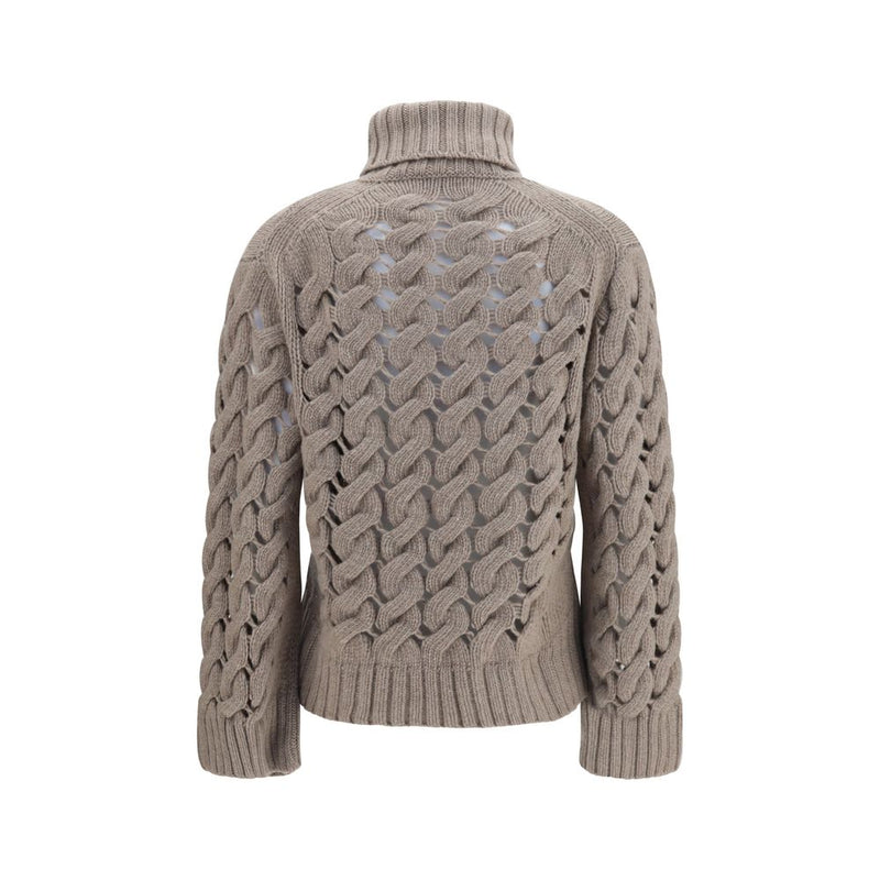 P.A.R.O.S.H. Col Roulé Oves Aries en Laine Beige