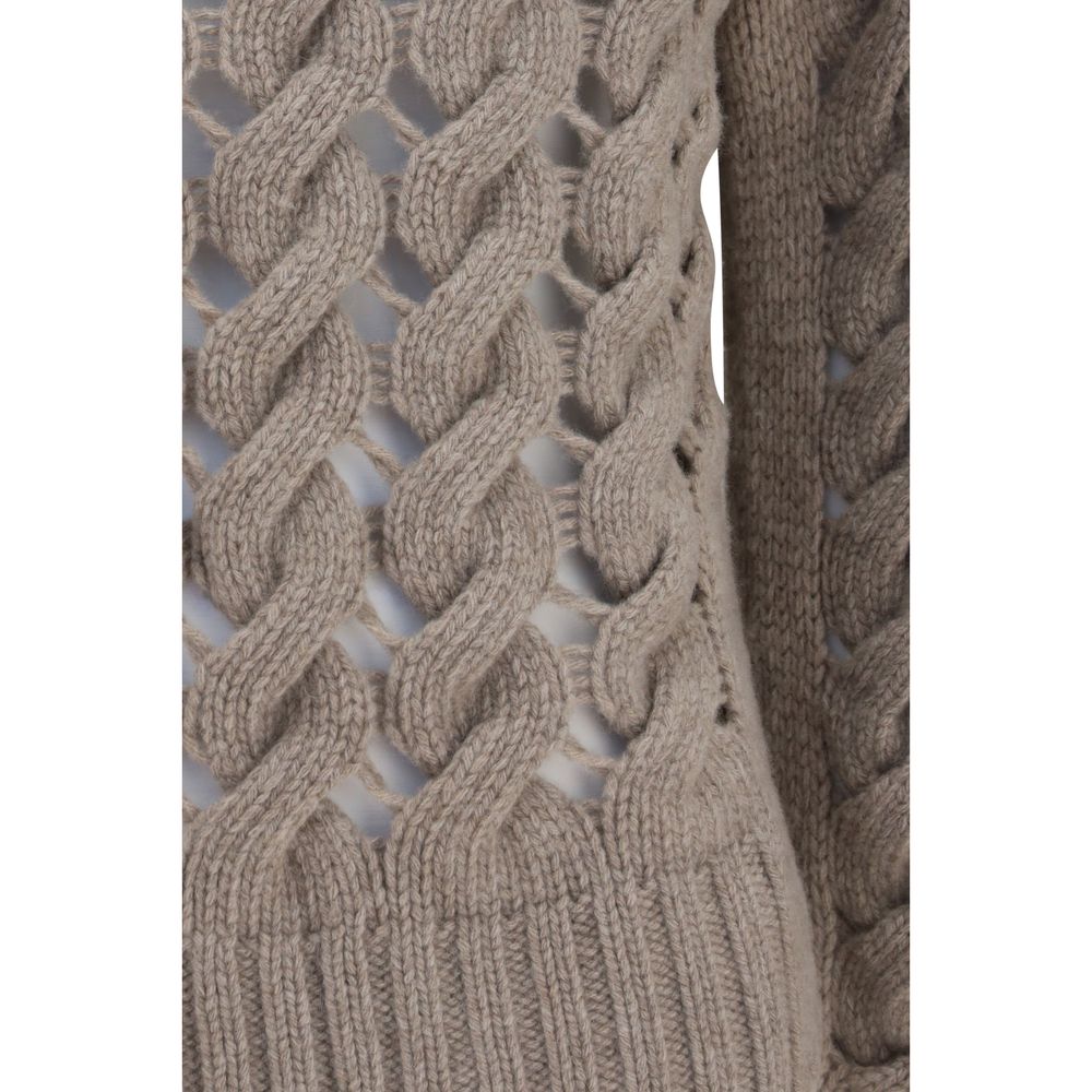 P.A.R.O.S.H. Col Roulé Oves Aries en Laine Beige
