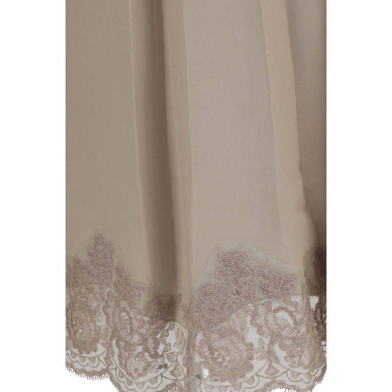 P.A.R.O.S.H. Jupe Midi Beige en Acétate