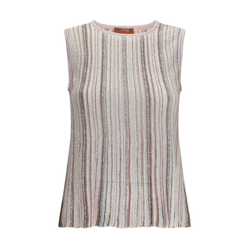 T-shirt sans manches Missoni en rayonne multicolore