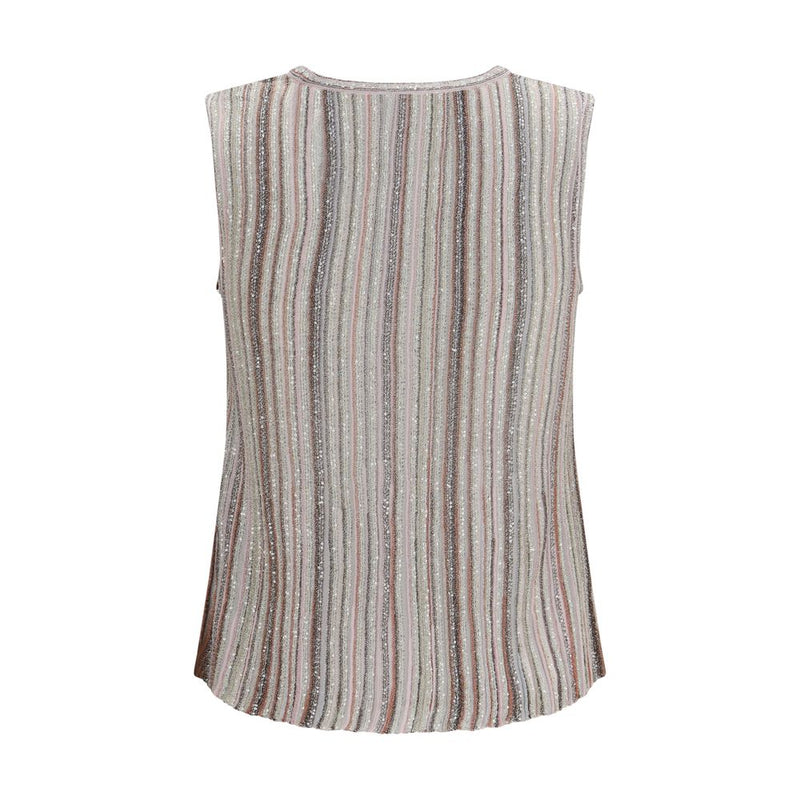 T-shirt sans manches Missoni en rayonne multicolore