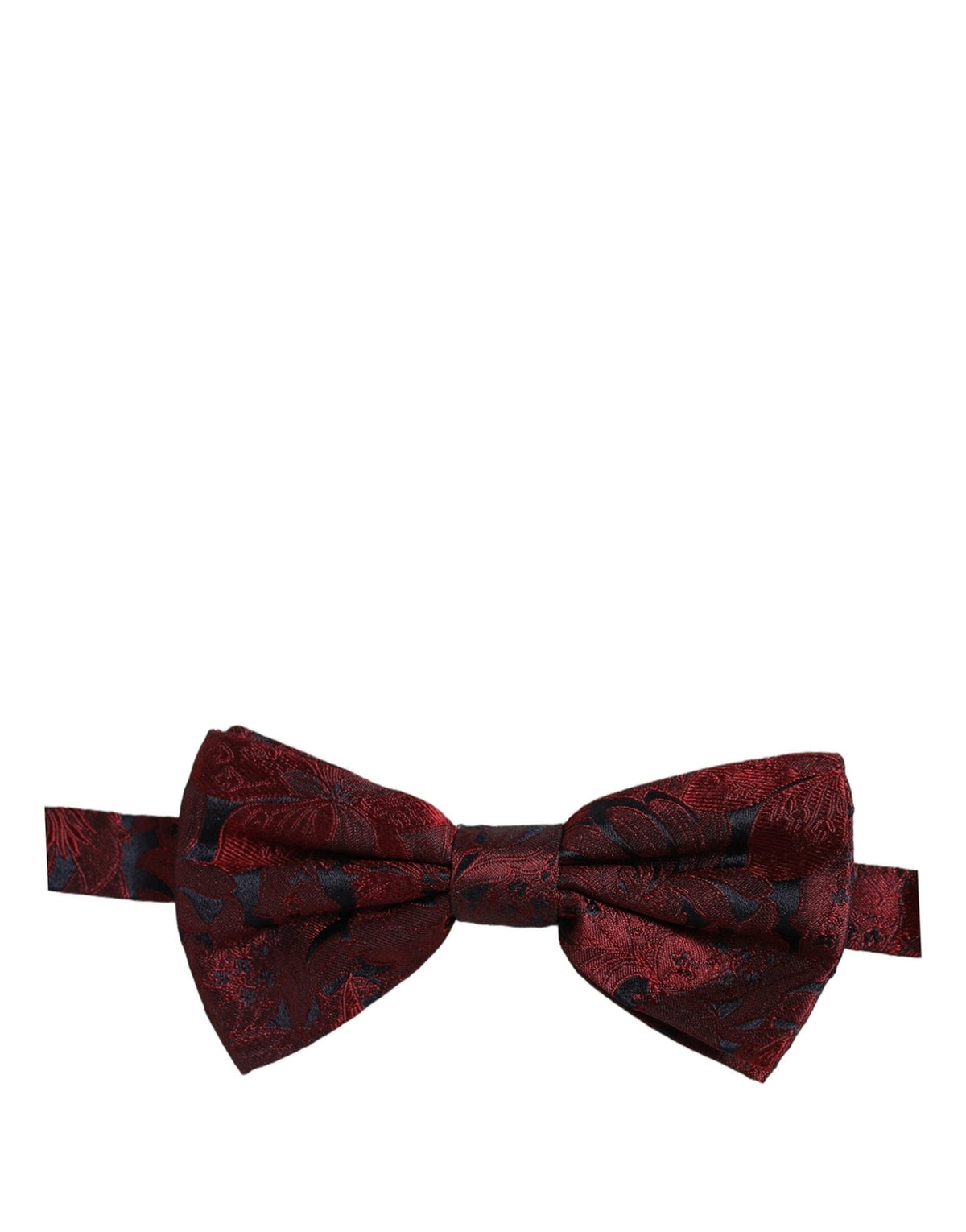 Nœud Papillon Réglable Dolce & Gabbana Homme en Soie Paisley Bordeaux