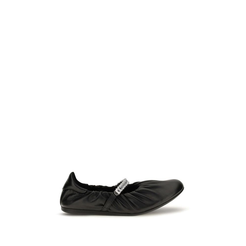 Ballerines Jimmy Choo en cuir de veau noir Bos Taurus