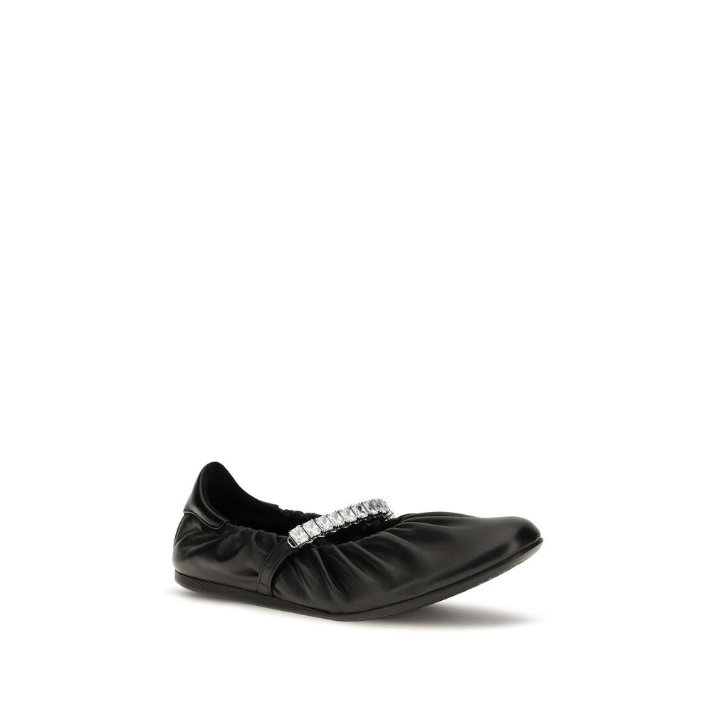 Ballerines Jimmy Choo en cuir de veau noir Bos Taurus