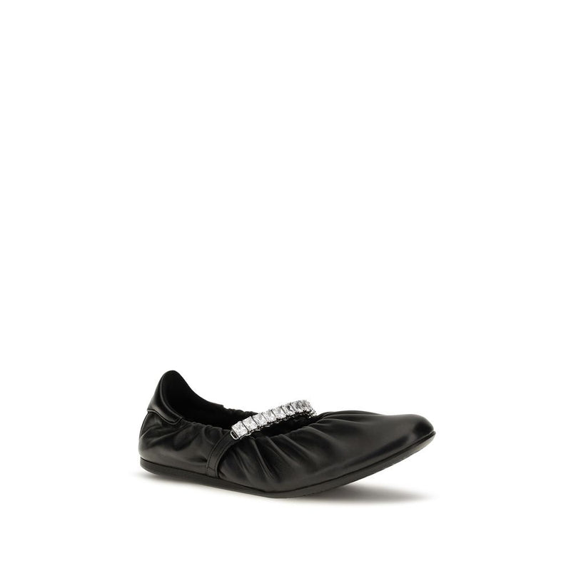 Ballerines Jimmy Choo en cuir de veau noir Bos Taurus