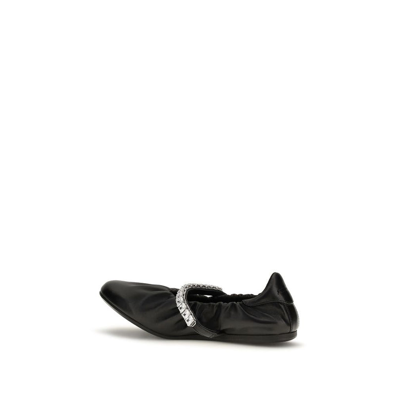 Ballerines Jimmy Choo en cuir de veau noir Bos Taurus