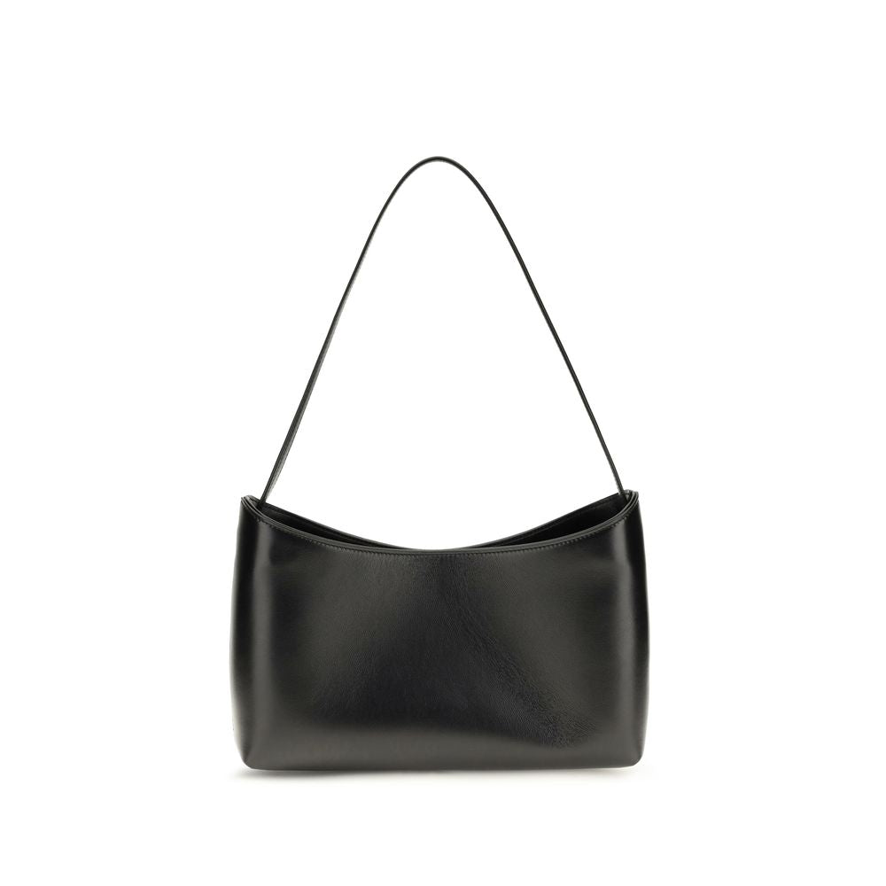 Sac bandoulière Bos Taurus en cuir de veau noir The Row