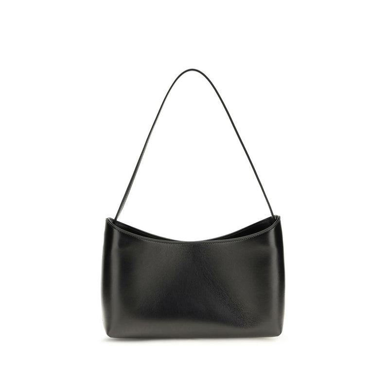 The Row Black Calf Leather Bos Taurus Shoulder Bag