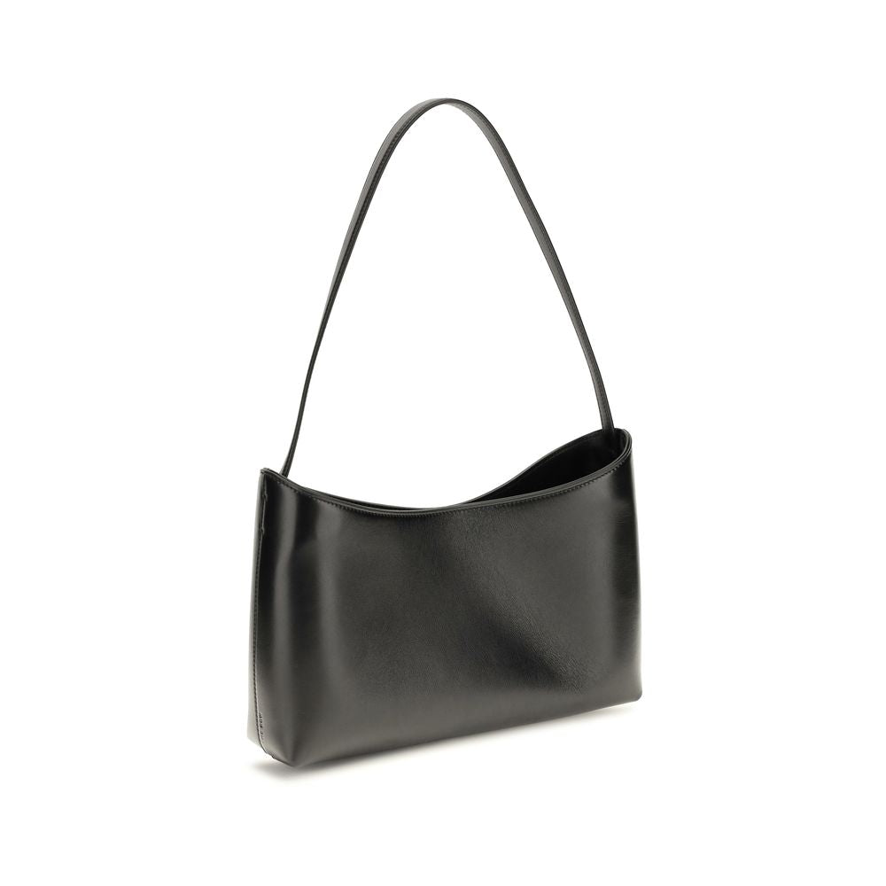 Sac bandoulière Bos Taurus en cuir de veau noir The Row