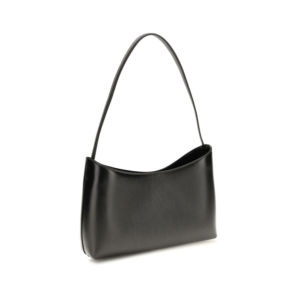 Sac bandoulière Bos Taurus en cuir de veau noir The Row