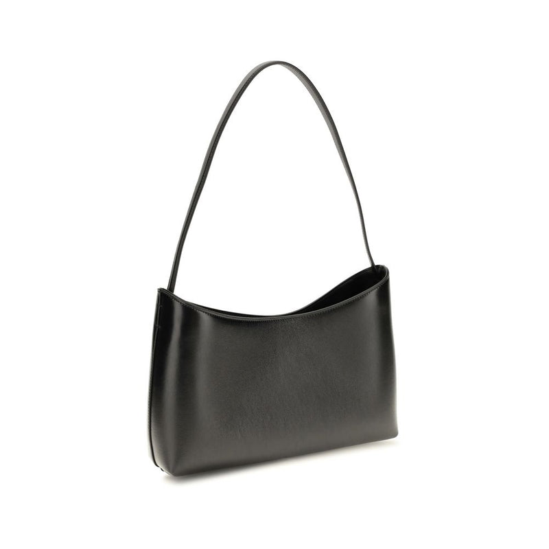 The Row Black Calf Leather Bos Taurus Shoulder Bag