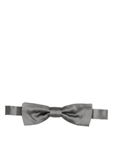 Nœud papillon papillon réglable Dolce & Gabbana pour homme 100 % soie gris