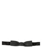 Dolce & Gabbana Men Black Silver Ribbed Adjustable Neck Papillon  Bow Tie