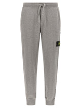 Jogging Stone Island gris en coton (pantalon d'entraînement)