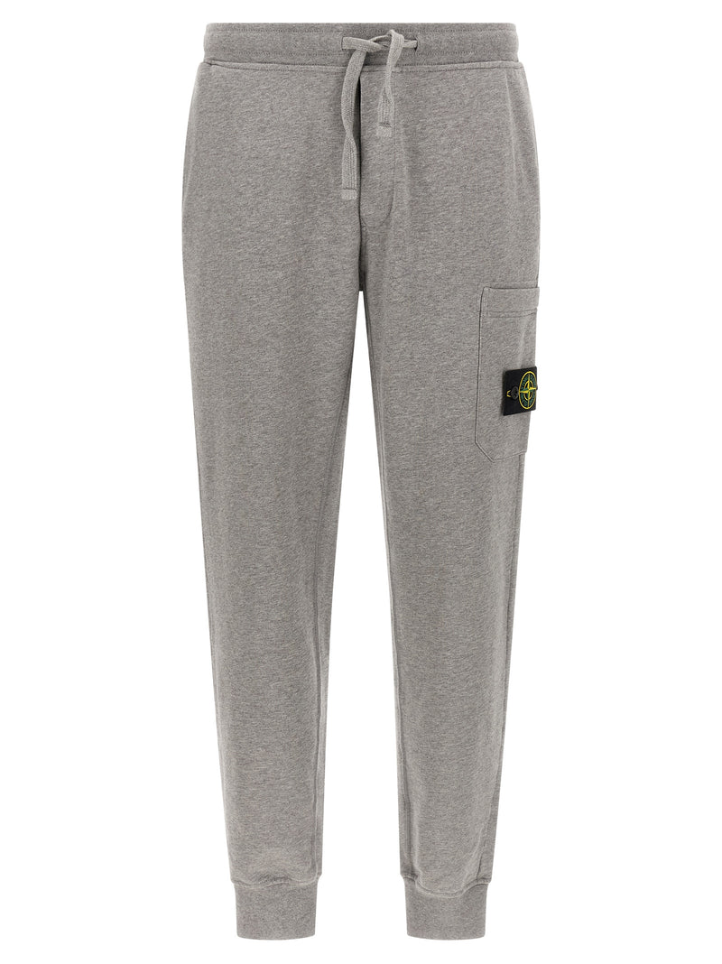 Jogging Stone Island gris en coton (pantalon d'entraînement)