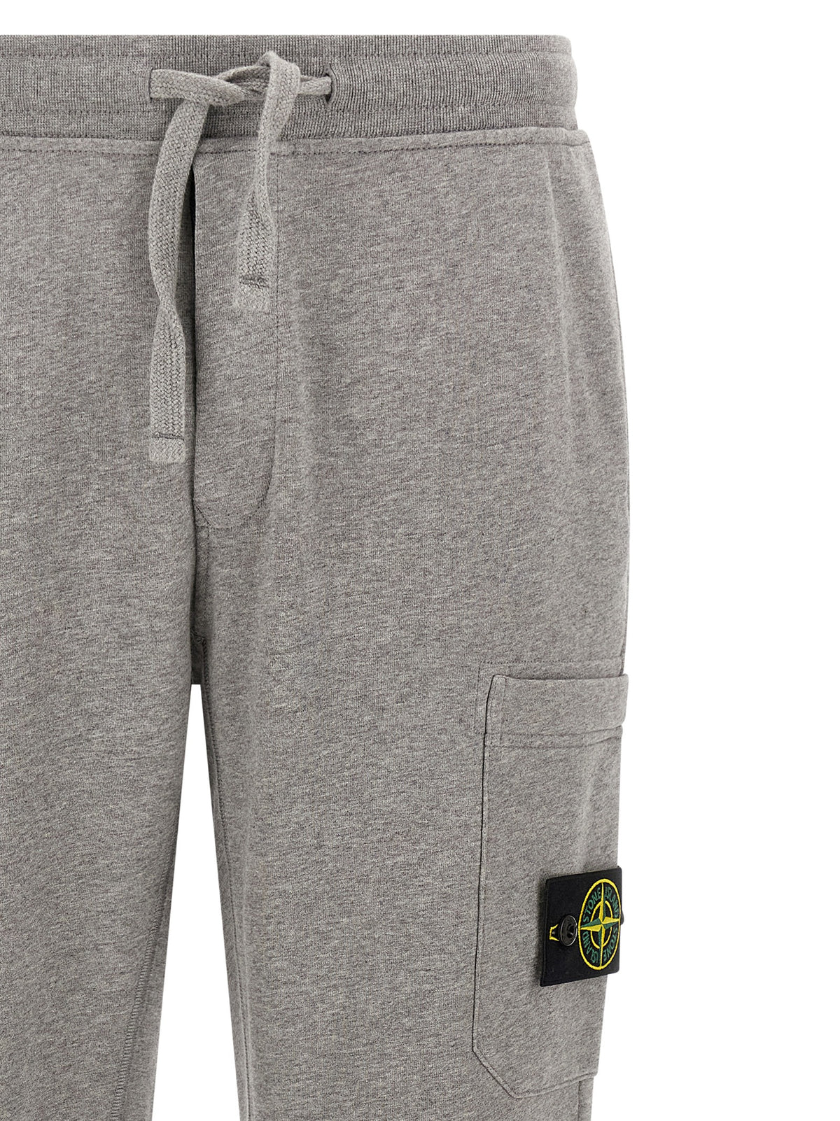 Jogging Stone Island gris en coton (pantalon d'entraînement)