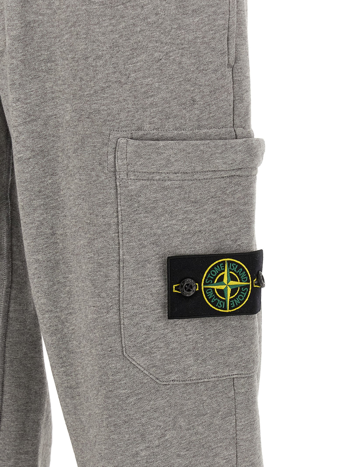 Jogging Stone Island gris en coton (pantalon d'entraînement)