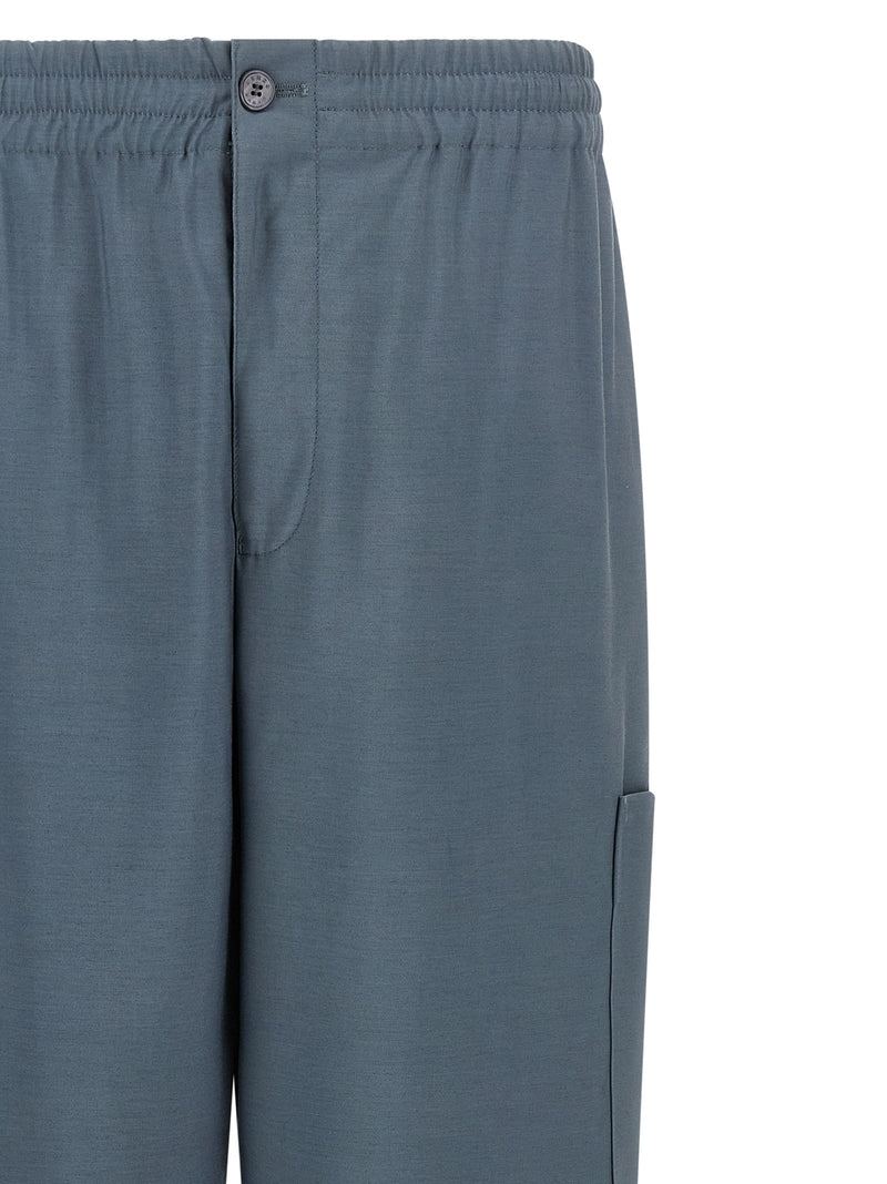 Pantalon cargo en laine gris Kenzo