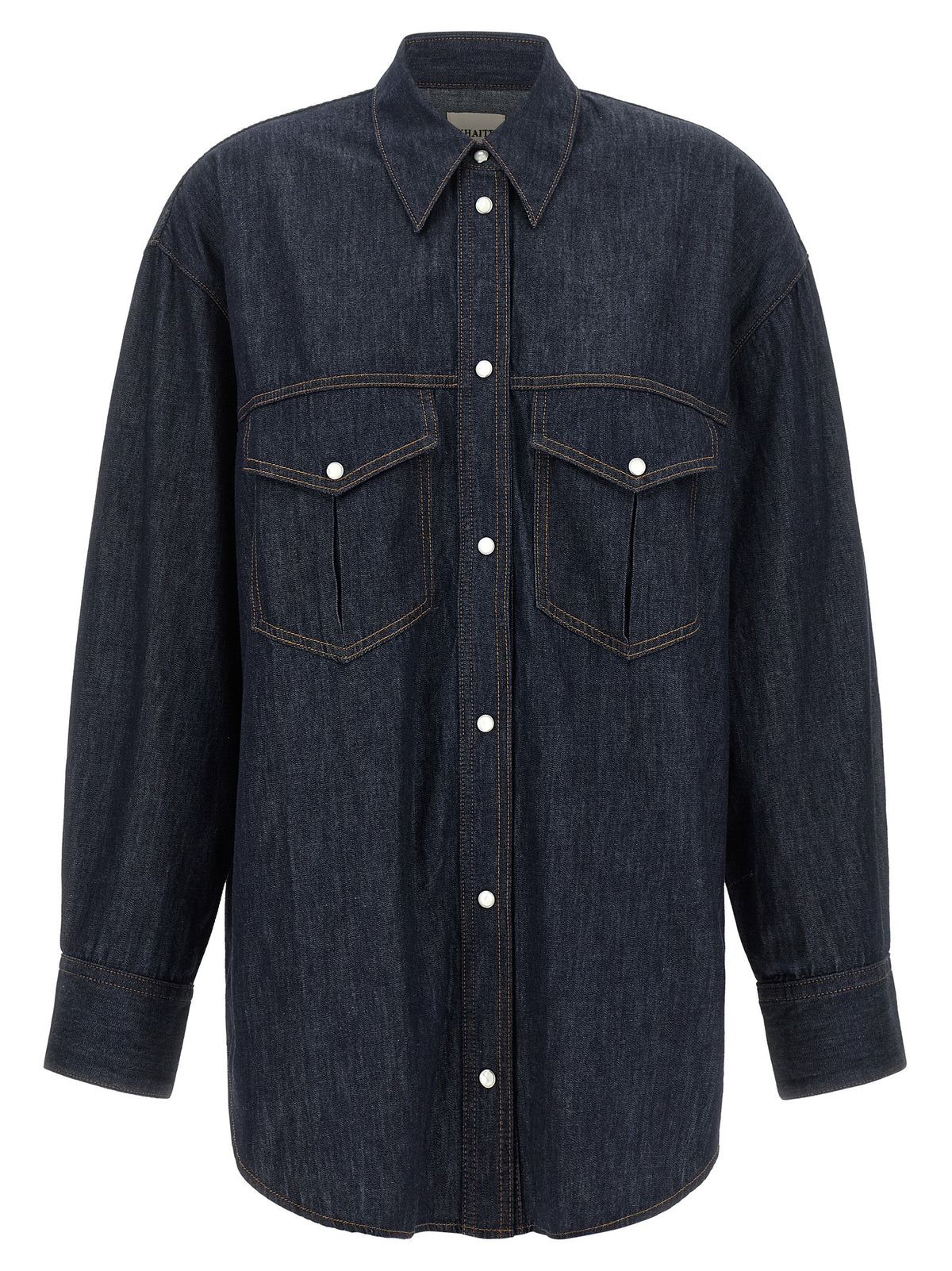 Chemisier en coton bleu Khaite