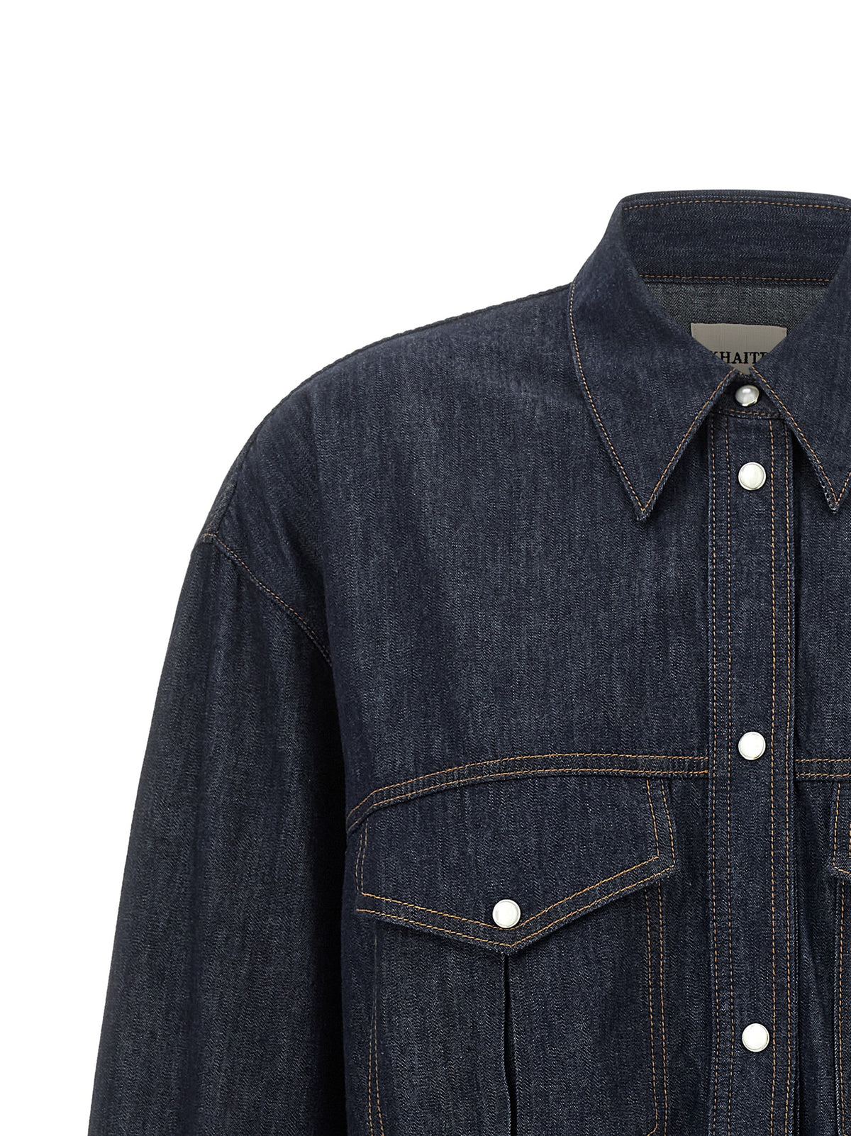 Chemisier en coton bleu Khaite