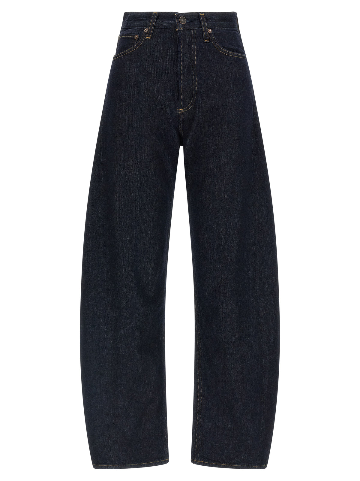 Jean taille haute Agolde en coton bleu