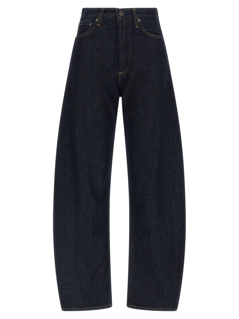 Agolde Blue Cotton High-Waisted Jean