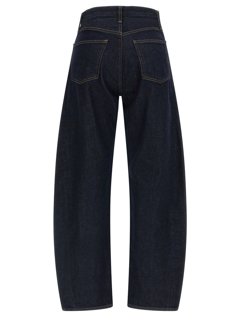 Agolde Blue Cotton High-Waisted Jean