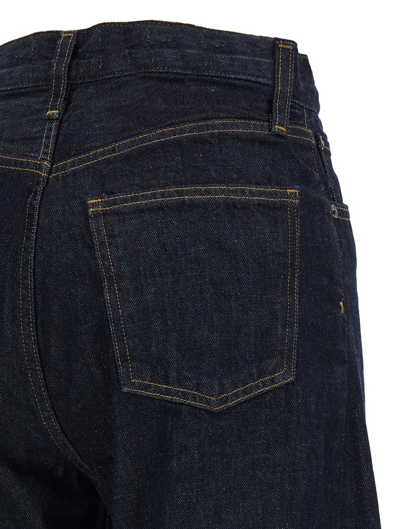 Agolde Blue Cotton High-Waisted Jean