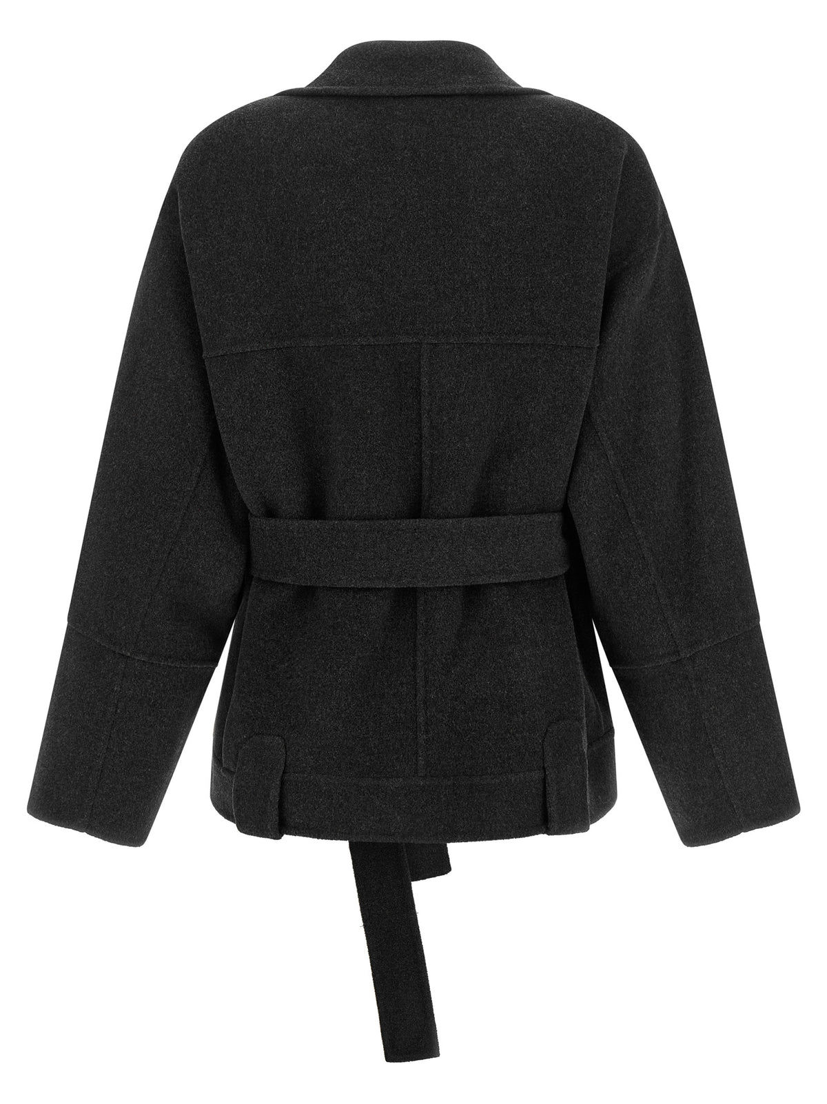 Veste longue en laine grise Khaite