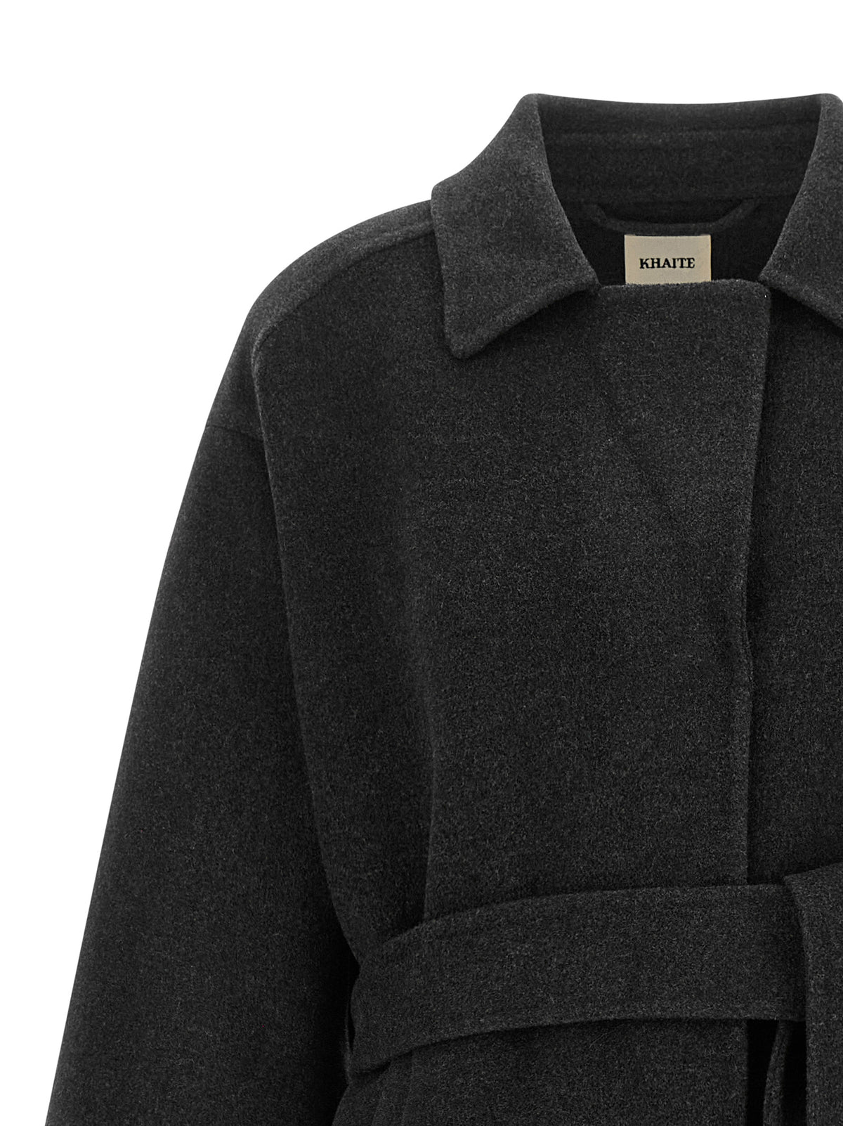 Veste longue en laine grise Khaite