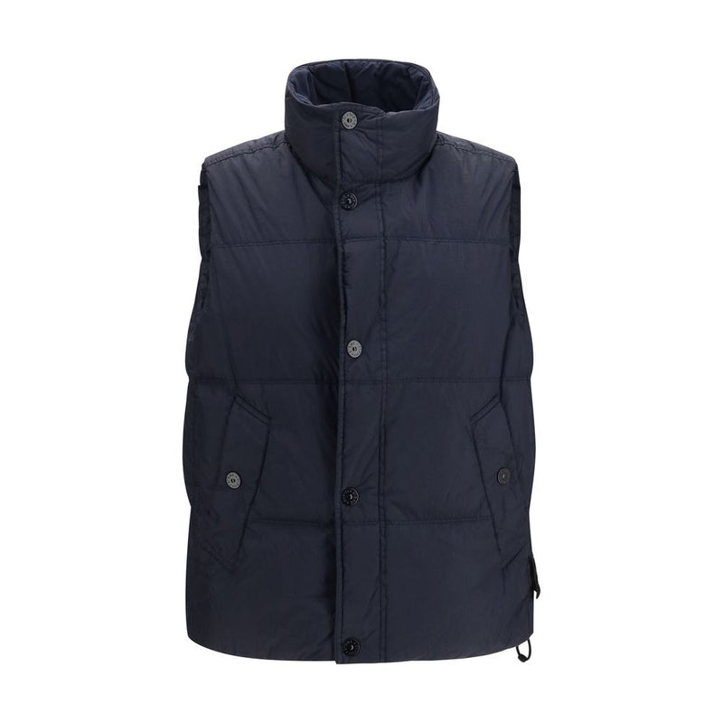 Doudoune sans manches Stone Island bleue en duvet d'oie