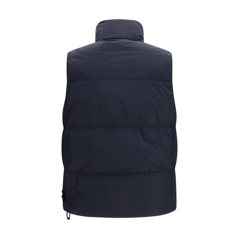 Doudoune sans manches Stone Island bleue en duvet d'oie
