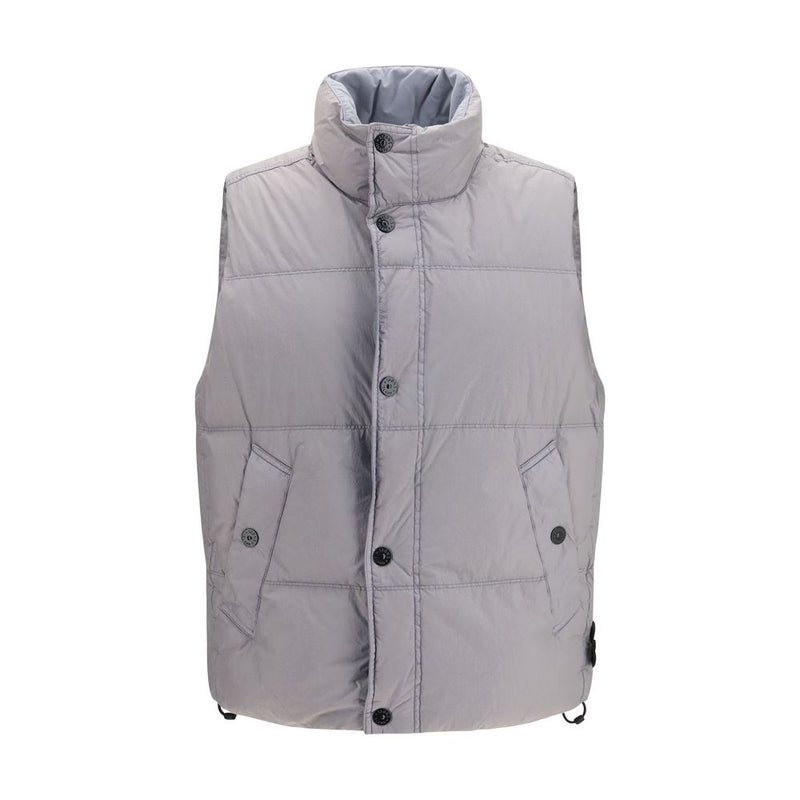 Doudoune longue Stone Island en duvet d'oie gris