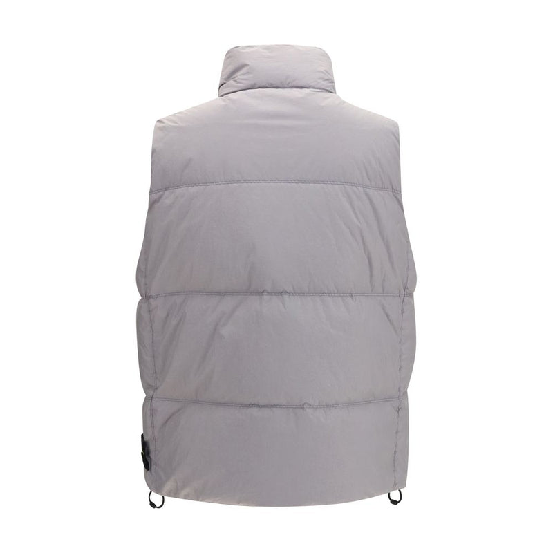 Doudoune longue Stone Island en duvet d'oie gris
