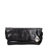 Pochette en Cuir Noir Jil Sander