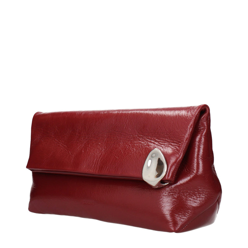 Pochette Jil Sander en cuir rouge