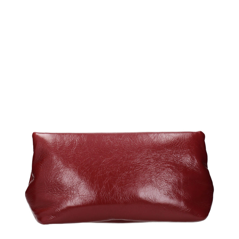 Pochette Jil Sander en cuir rouge