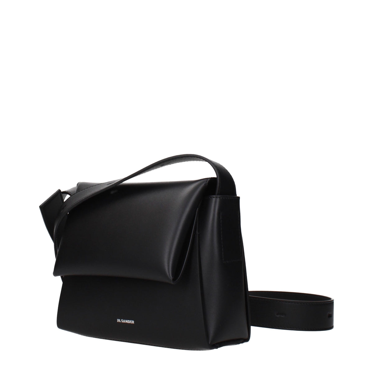 Sac bandoulière Jil Sander en cuir noir